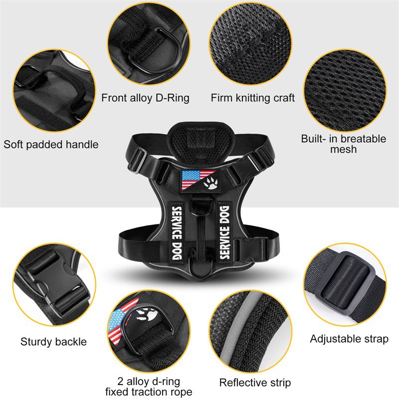 AyalaPet No-Pull Dog Harness and Leash Set - Reflective Adjustable Pet Vest for Small Medium Large Dogs - Escape-Proof Walking Gear in 4 Colors & 4 Sizes